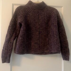 Madewell Pointelle Mockneck Pullover Sweater